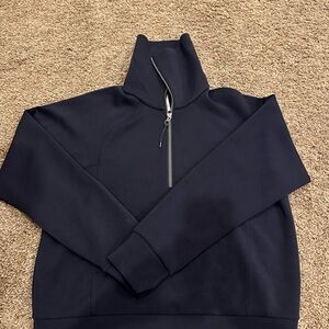 SPANX Black Zip Up Sweater
